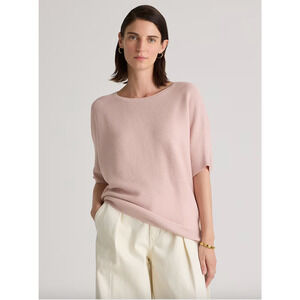 Women's Quince Lightweight Cotton Cashmere Link-Stitch Dolman Sweater size M